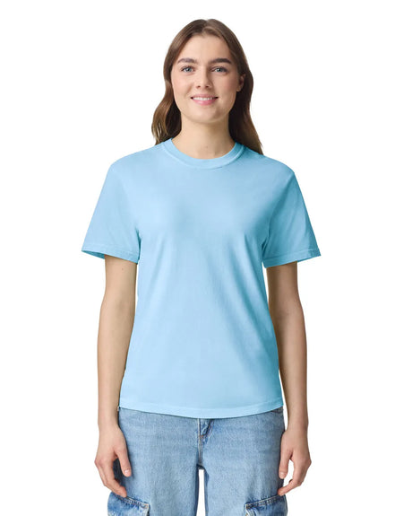 Comfort Colors 1717 Adult Tee Cotton Fabric - Chambray, Semi-Fitted, 4.5 Oz/Yd² (1 Tee)