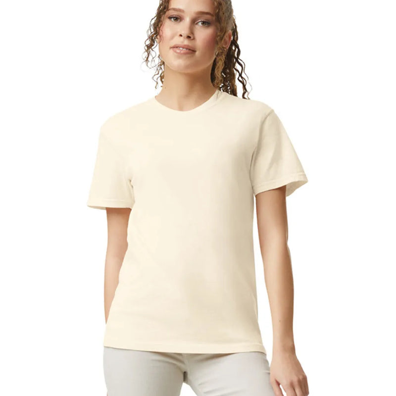 Comfort Colors 1717 Adult Tee Cotton Fabric - Ivory, Semi-Fitted, 4.5 Oz/Yd², 90% Ring Spun Cotton / 10% Polyester (1 Piece)
