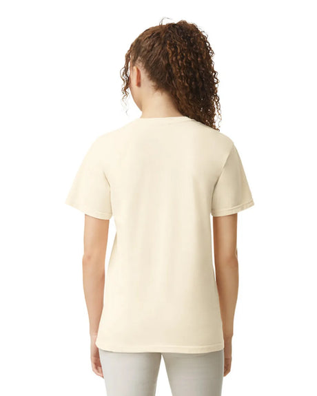 Comfort Colors 1717 Adult Tee Cotton Fabric - Ivory, Semi-Fitted, 4.5 Oz/Yd², 90% Ring Spun Cotton / 10% Polyester (1 Piece)