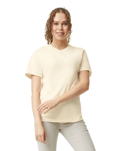 Comfort Colors 1717 Adult Tee Cotton Fabric - Ivory, Semi-Fitted, 4.5 Oz/Yd², 90% Ring Spun Cotton / 10% Polyester (1 Piece)