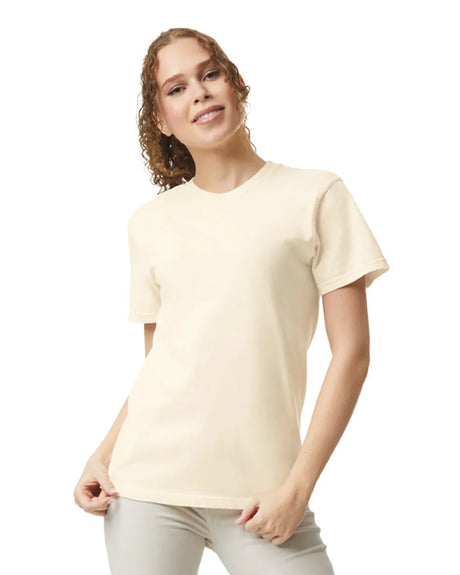 Comfort Colors 1717 Adult Tee Cotton Fabric - Ivory, Semi-Fitted, 4.5 Oz/Yd², 90% Ring Spun Cotton / 10% Polyester (1 Piece)