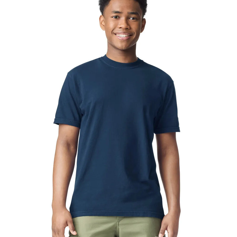 Comfort Colors 1717 Adult Tee Cotton Fabric - True Navy, Preshrunk Jersey Knit, 4.5 Oz/Yd² (1 Piece)