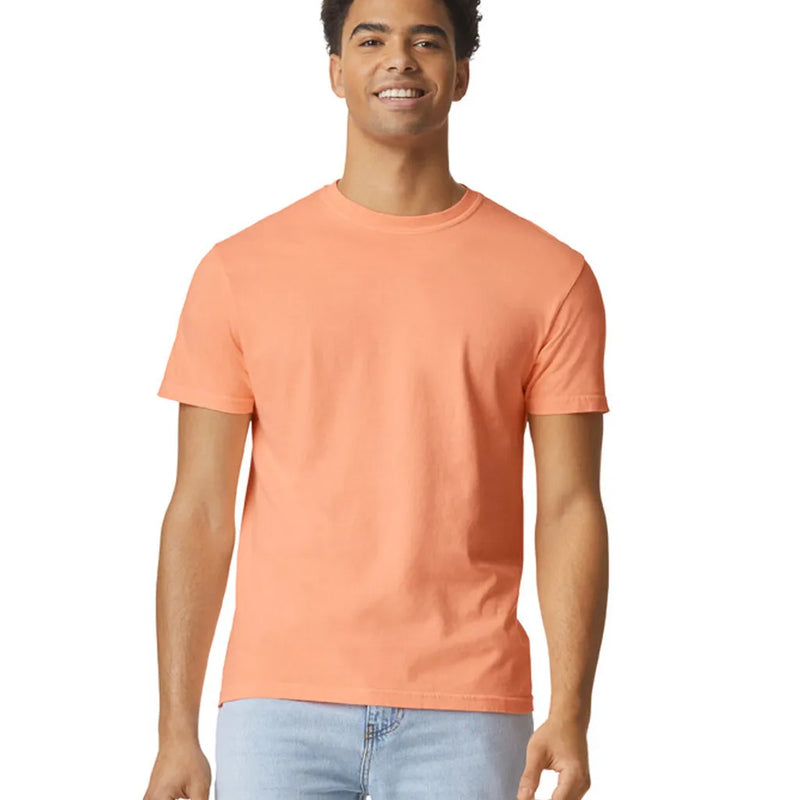 Comfort Colors 1717 Cotton Fabric - Neon Cantaloupe, 4.5 Oz/Yd², Semi-Fitted, 90% Ring Spun Cotton / 10% Polyester (1 Unit)