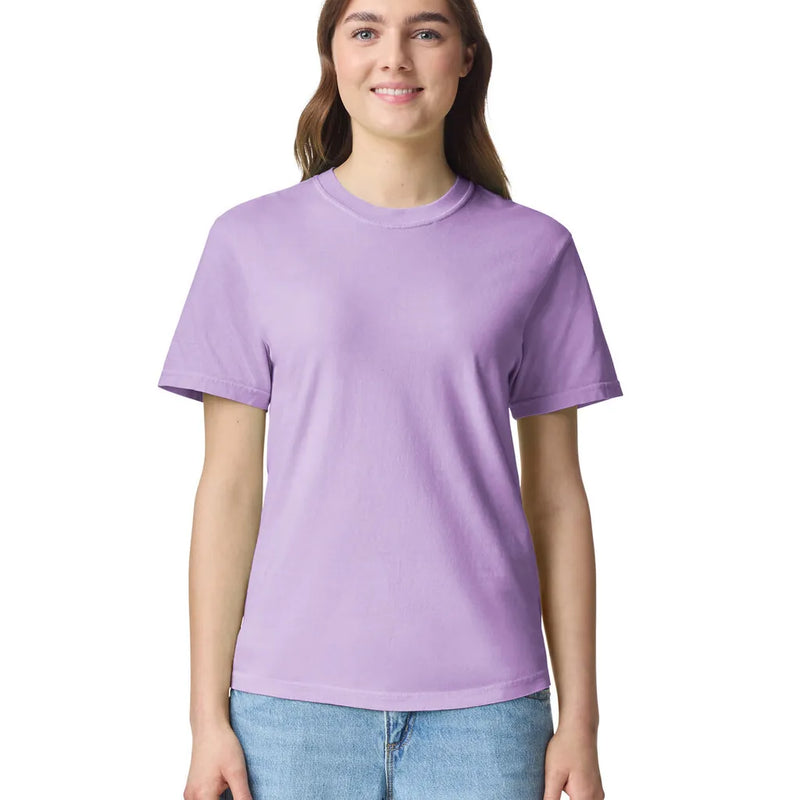 Comfort Colors 1717 Cotton Tee - Orchid, Semi-Fitted, 4.5 Oz/Yd², 90% Ring Spun Cotton / 10% Polyester (1 Piece)