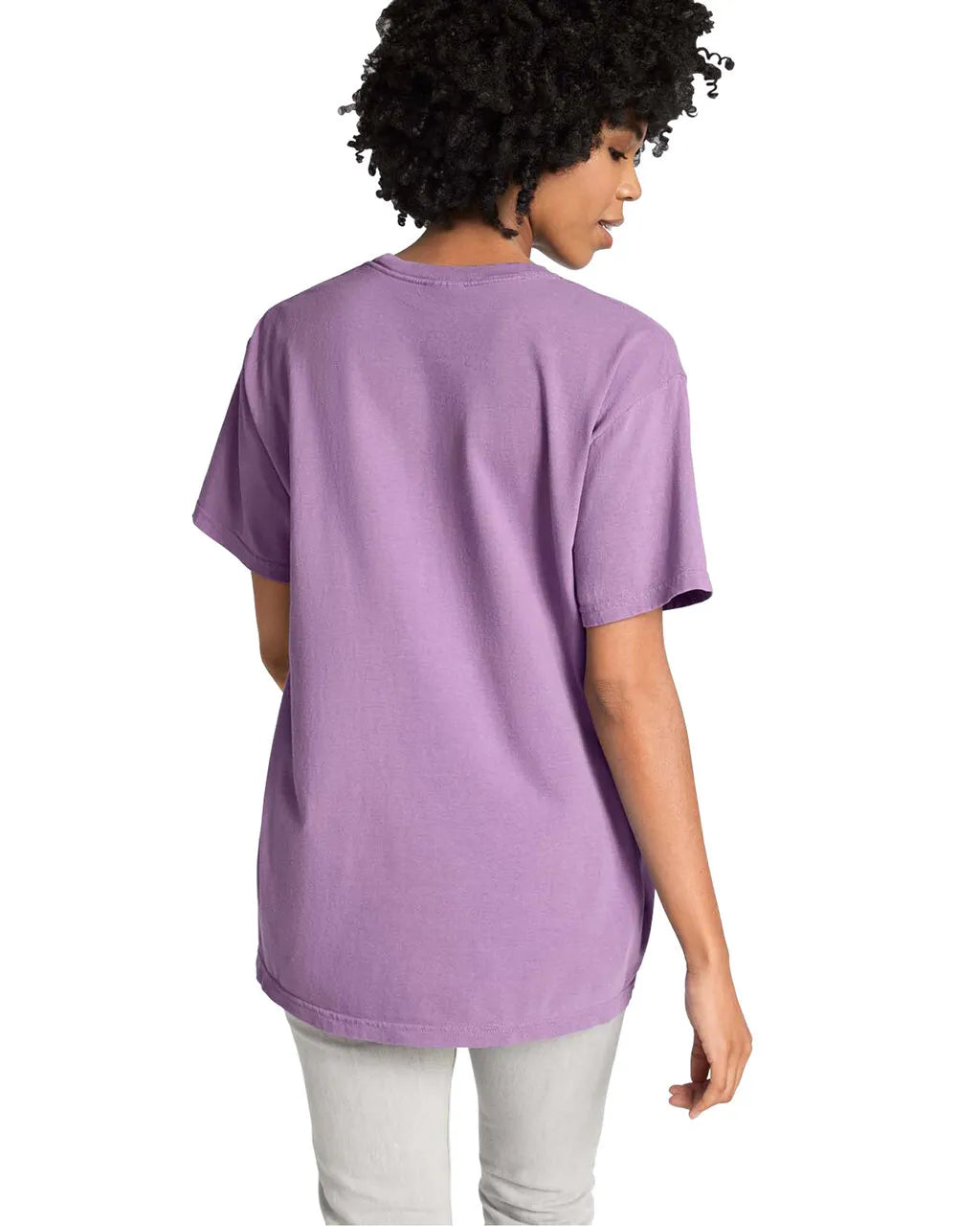 Comfort Colors 1717 Cotton Tee - Orchid, Semi-Fitted, 4.5 Oz/Yd², 90% Ring Spun Cotton / 10% Polyester (1 Piece)