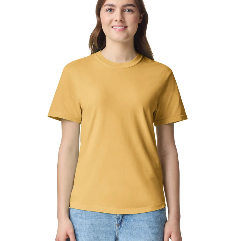 Comfort Colors 1717 Cotton Fabric - Mustard, Semi-Fitted, 4.5 Oz/Yd² (1 Unit)