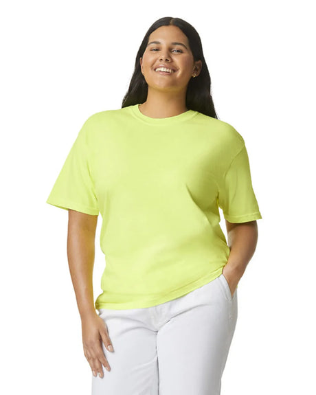 Comfort Colors 1717 90% Ring Spun Cotton / 10% Polyester Fabric - Neon Lemon, Semi-Fitted, 4.5 Oz/Yd² (1 Unit)