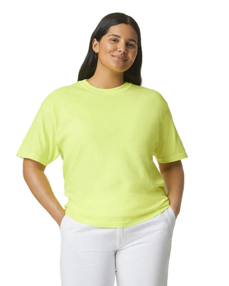 Comfort Colors 1717 90% Ring Spun Cotton / 10% Polyester Fabric - Neon Lemon, Semi-Fitted, 4.5 Oz/Yd² (1 Unit)