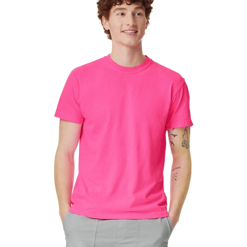 Comfort Colors 1717 100 Percent Cotton Fabric - Neon Pink, Semi-Fitted, 4.5 Oz/Yd² (1 Piece)