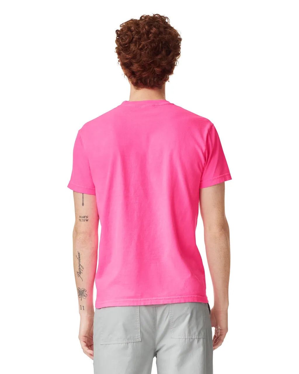 Comfort Colors 1717 100 Percent Cotton Fabric - Neon Pink, Semi-Fitted, 4.5 Oz/Yd² (1 Piece)