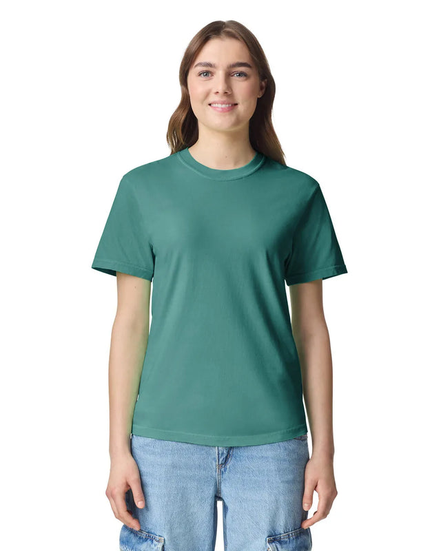 Comfort Colors 1717 Adult Tee Cotton Fabric - Sea Foam, Semi-Fitted, 4.5 Oz/Yd² (1 Piece)
