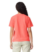 Comfort Colors 1717 Adult Tee Cotton Fabric - Neon Red Orange, Semi-Fitted, 4.5 Oz/Yd² (1 Unit)