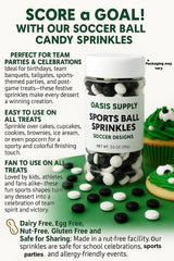 Oasis Supply Sports Ball Sprinkles, Soccer Shapes - 3 oz