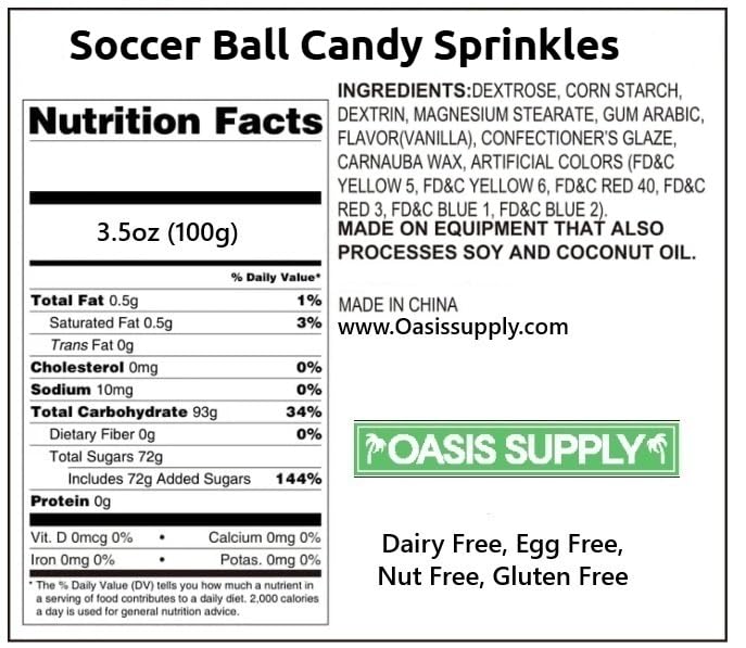 Oasis Supply Sports Ball Sprinkles, Soccer Shapes - 3 oz