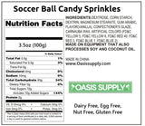 Oasis Supply Sports Ball Sprinkles, Soccer Shapes - 3 oz