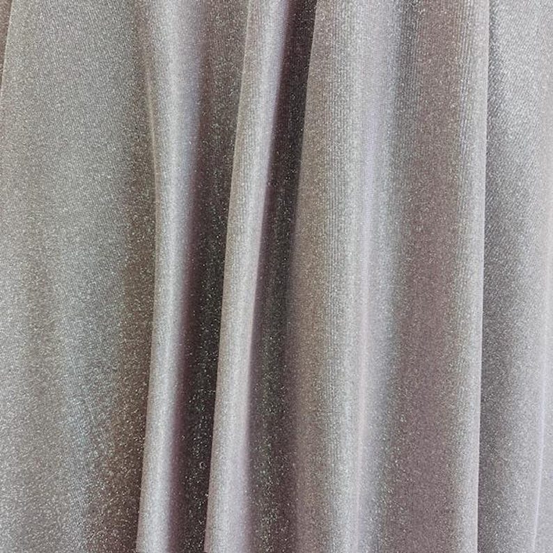 Sparkle Glitter Lurex Knit Fabric - Baby Blue, Glitter, 60" Width