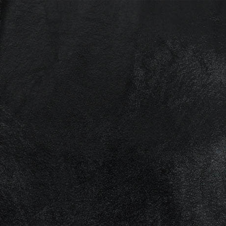 1 Yard Black Faux Leather Bonded Stretch Nylon Spandex Fabric for Dancewear and Performance Apparel 56 Inches Width