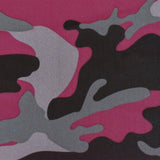 1 Yard Camouflage Print Tricot Stretch Fabric in Pink, Gray, and Black Nylon Spandex for Swimwear and Activewear 56 Inches Width
