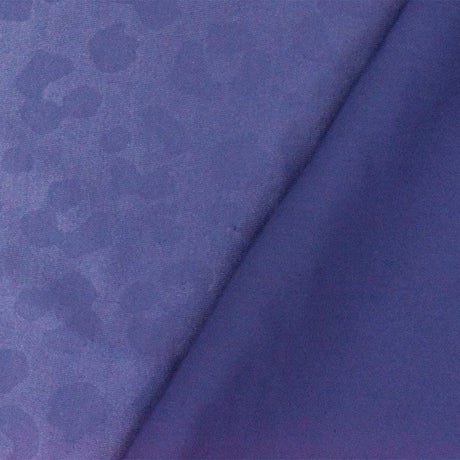 1 Yard Cobalt Blue Leopard Satin Tricot Stretch Fabric for Swimwear and Activewear 58 Inches Width