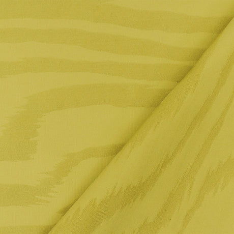 1 Yard Chartreuse Zebra Jacquard Double Knit Fabric with Stretch for Apparel & Costumes 55 Inches Width