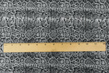 1 Yard Black and White Reptile Damask Cotton Blend Woven Stretch Fabric for Apparel and Décor 59 Inches Width