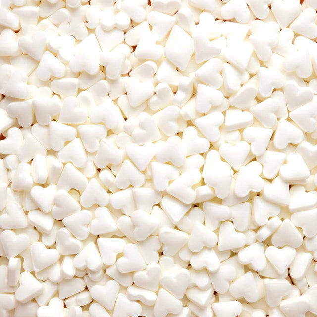 Oasis Supply Valentine's Day Sprinkles, White Heart Sprinkles - 3 oz