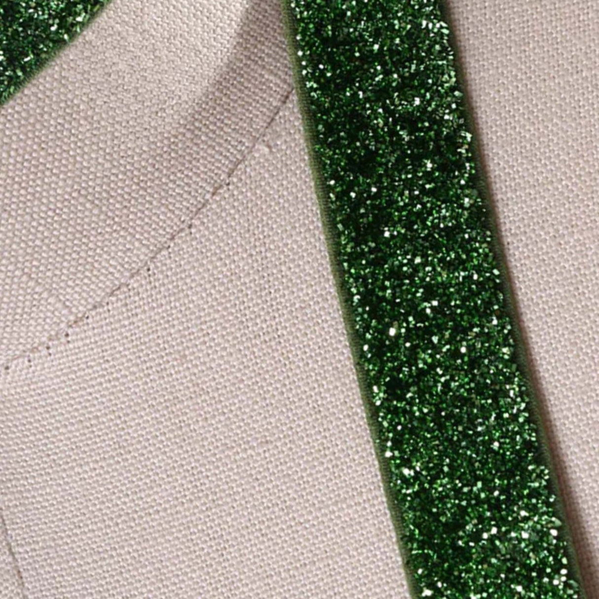 2 Yards 5/8" Grass Green Glitter Elastic Trim for Headband Making