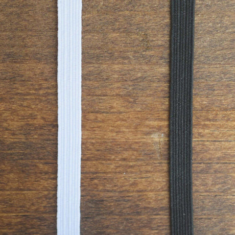 5 Yards Black Flat Braided Elastic 1/4" for Sewing & DIY Projects