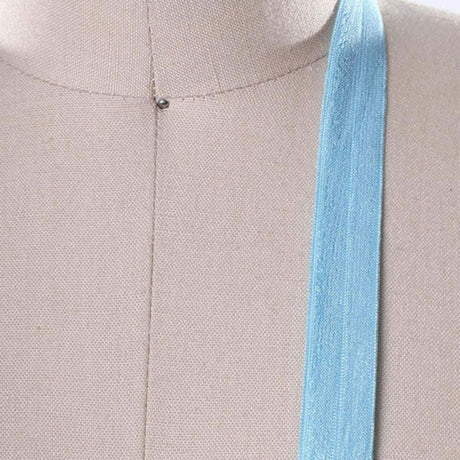 3 Yards Deep Sky Blue Fold Over Bias Elastic Trim 5/8"