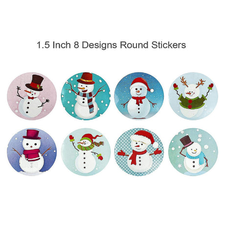 Wrapables Snowmen Stickers Label Roll Holiday Stickers 500 Pc