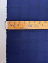 Virgin Wool Tweed Checked Blue Black