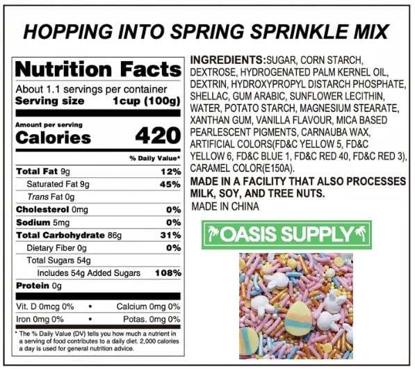 Oasis Supply Easter & Spring Mixes - Hopping Into Spring Sprinkle Mix - 3 oz