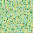 Cotton Fabric Scattered Leaves Green 44/45