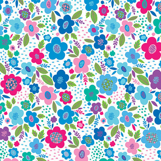 Cotton Posies Sky Cheeto's World Fabric 44/45