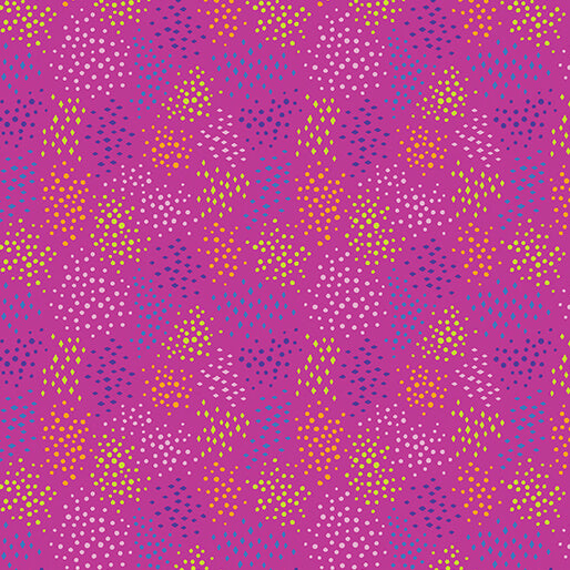 Cotton Ditsy Dots Fuchsia Fabric 44/45"