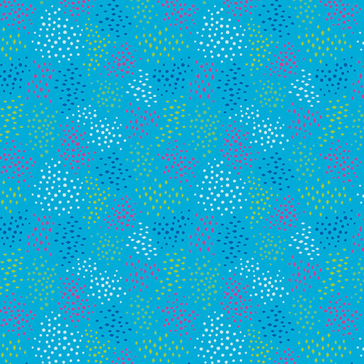 Cotton Ditsy Dots Teal Fabric 44/45" Cheeto's World
