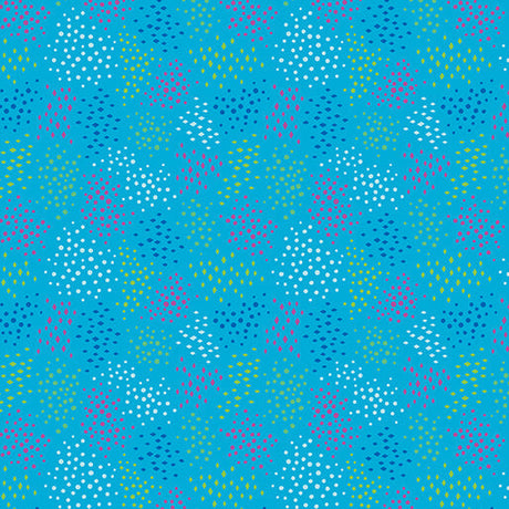 Cotton Ditsy Dots Teal Fabric 44/45" Cheeto's World