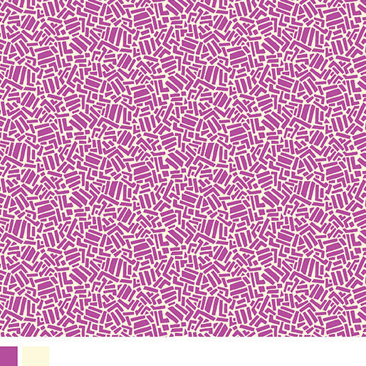 Cotton Print Dashes Fuchsia Cheeto's World 44/45 Fabric