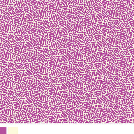 Cotton Print Dashes Fuchsia Cheeto's World 44/45 Fabric