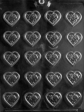 Bite Size Rose Heart Mint Chocolate Mold