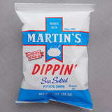 Martin's Dippin' 1 oz. Bag of Waffle Cut Sea Salted Potato Chips - 64/Case