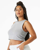 BELLA + CANVAS® Women's Micro Rib Muscle Crewneck Sleeveless Crop Tank - 1013