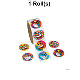 Funky Smile Face Sticker Roll 100 Pc.