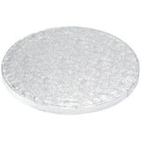 8" Round Silver Foil Cake Board Drum