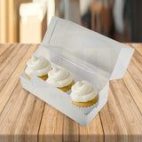 9 x 4 x 3.5" White Bakery Boxes with Window Pastry Boxes for Cakes, Cookies and Desserts