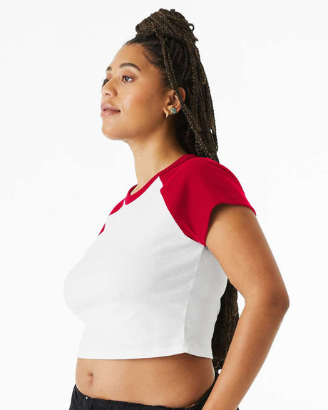 BELLA + CANVASÂ Women's Micro Rib Raglan Short sleeve Tee - XS