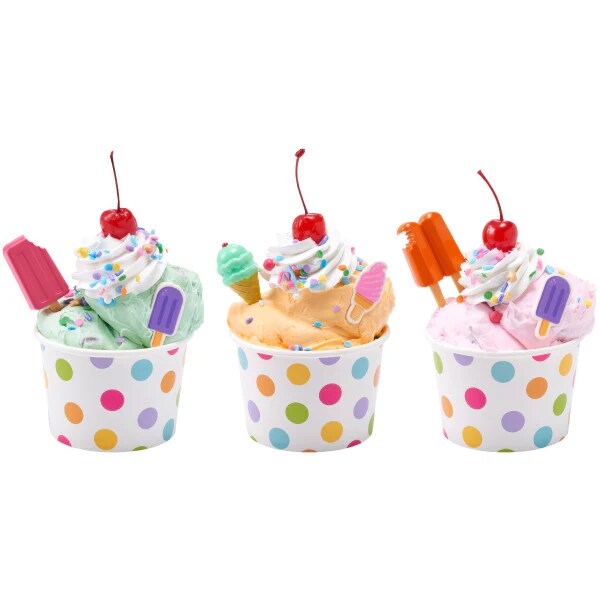 Cool Treat Assortment Ice Cream Popsicle themed Cupcake Cake Decorating pics 12 set