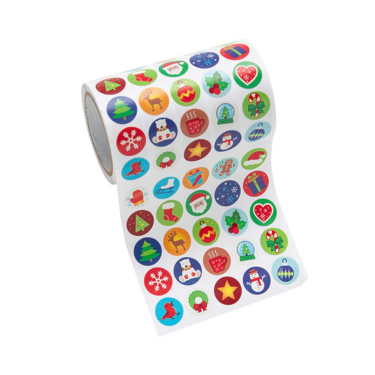 Mini Christmas Sticker Roll Bulk 1000 Pc