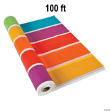 Rainbow Plastic Tablecloth Roll 40" x 100 ft.