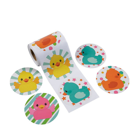 Lucky Duck Sticker Roll - 100 Pc